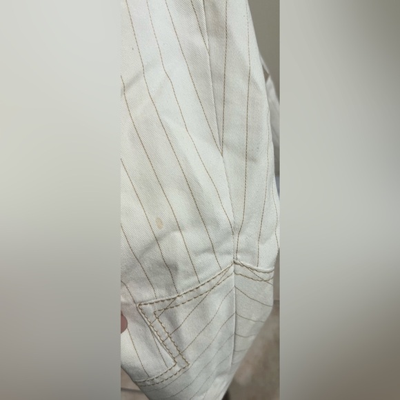 Vintage Karen Millen tailored pint striped off white fitted jacket Women’s sz 4 - Picture 6 of 9